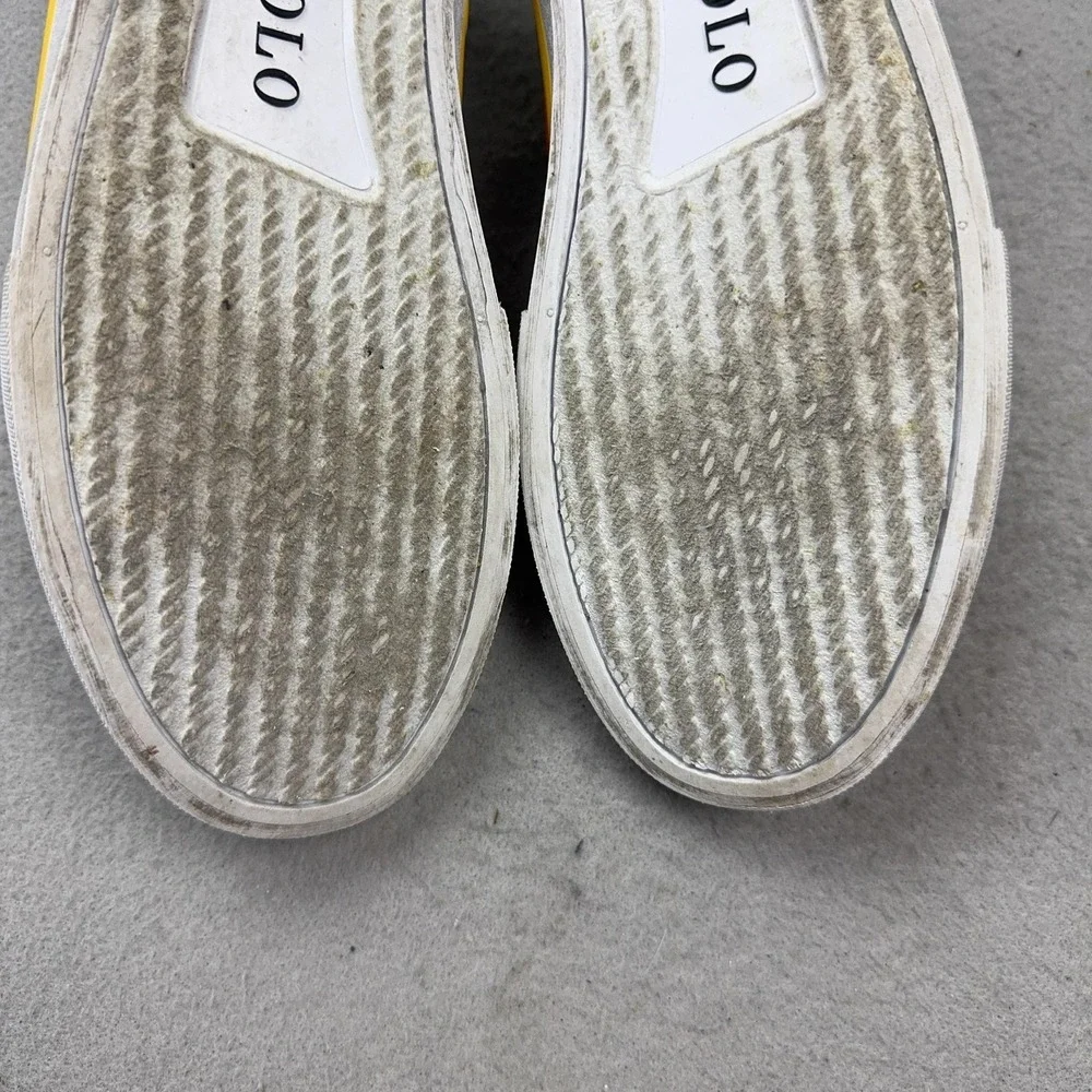 Polo Ralph Lauren Shoes Mens Size 9 Thompson III Multicolor Slip On Canvas